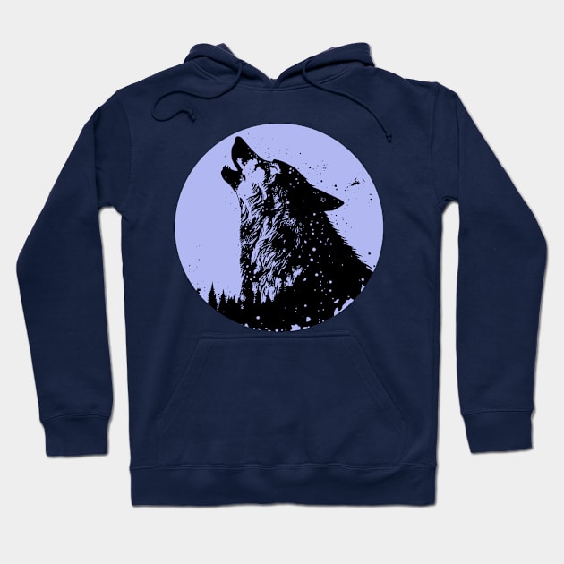 Howling Wolf Hoodie by Nicoart2077